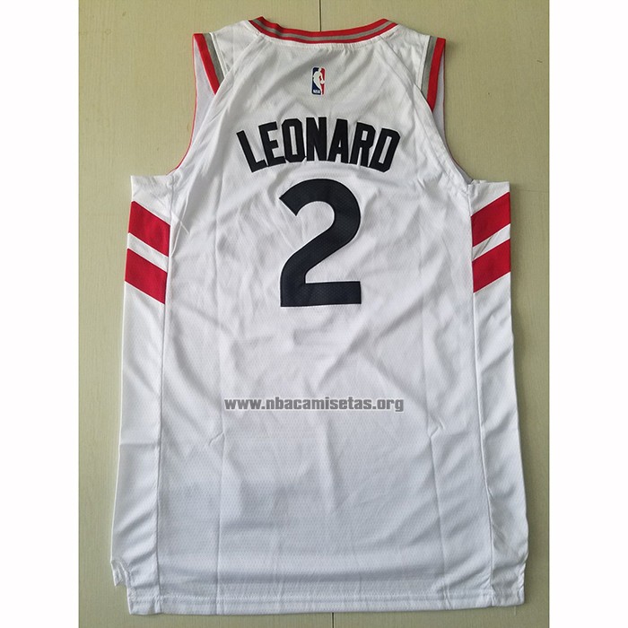 Camiseta Toronto Raptors Kawhi Leonard NO 2 Association 2018 Blanco